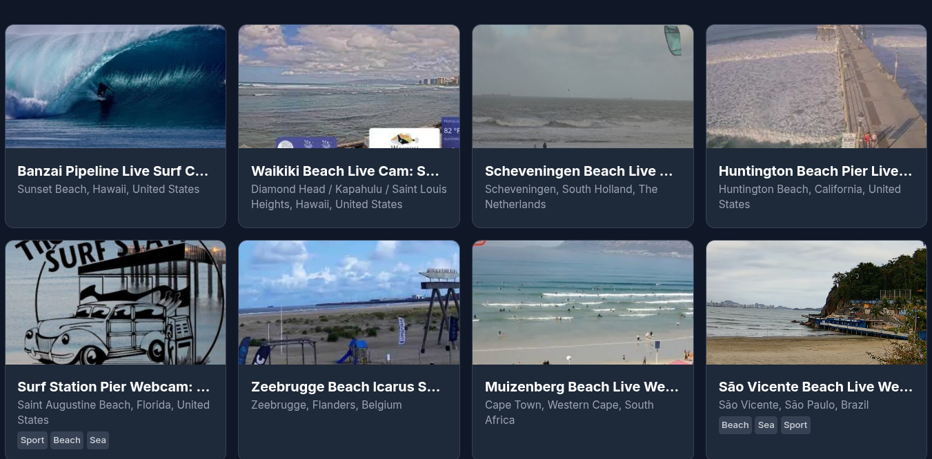 surf webcams