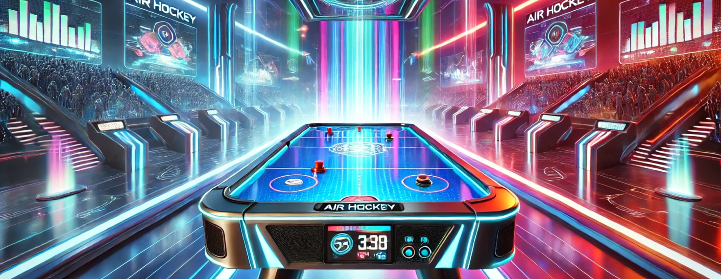 Futuristic air hockey game